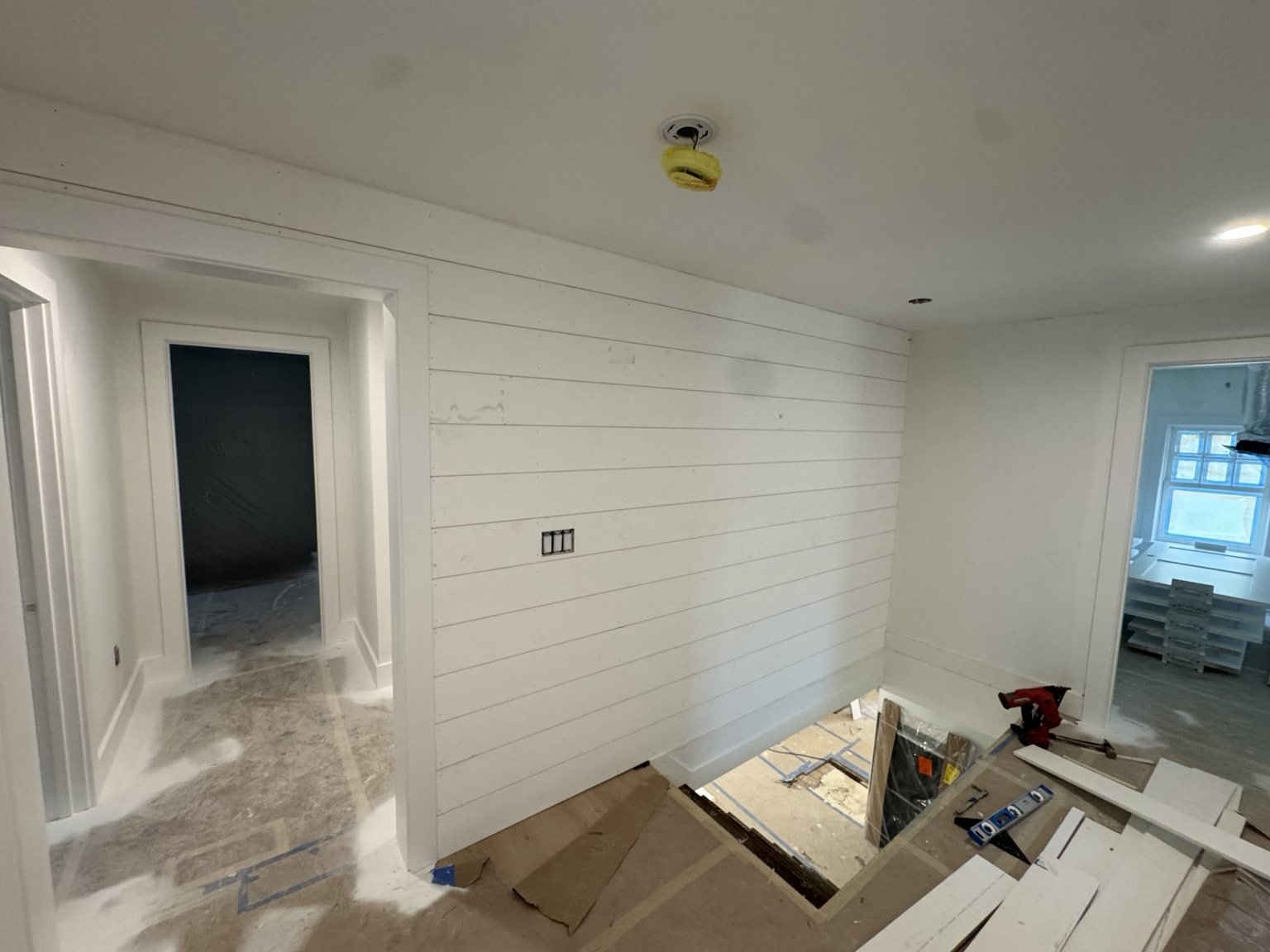 Modern Shiplap Stair Finish
